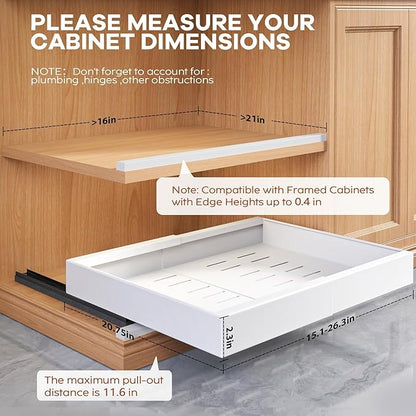Seinloes 2 Pack Pull Out Cabinet Organizer - Image 7