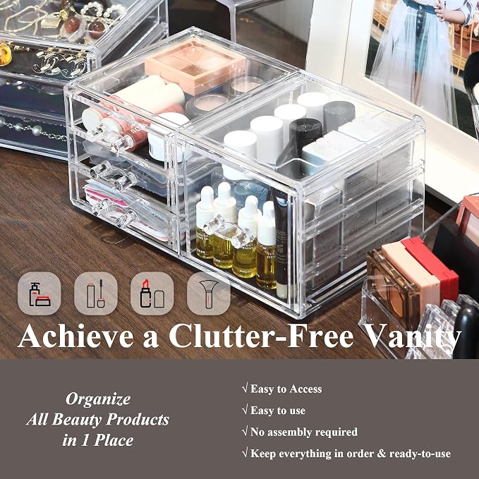 Sea Team Clear Makeup Organizer - Image 3
