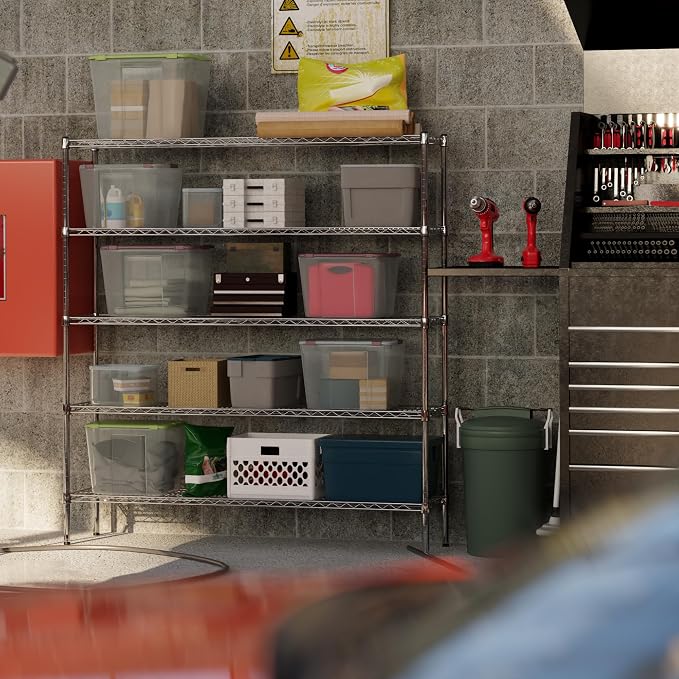 14" Deep x 60" Wide x 64" Height Wire Shelving Kit | 5-Tier | NSF Commercial - Image 8
