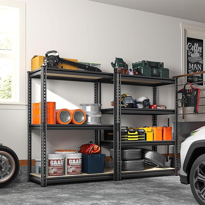 REIBII Storage Shelves Adjustable Metal Shelving 1600LBS Garage Shelves - Image 8