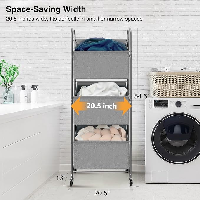 STO STO 3-Tier Vertical Laundry Hamper - Image 3