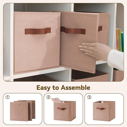 GRANNY SAYS Cube Storage Bins, 11 Inch Cube Organizer, Dusty Pink, Sturdy - Image 6