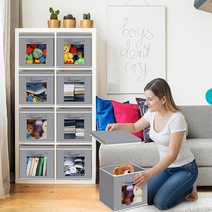 Threehoney 10 Pcs Fabric Storage Cubes - Image 6