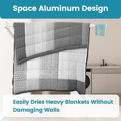 Abiglifty Clothes Drying Rack Wall Mounted, Laundry Drying Rack Collapsible - Image 6