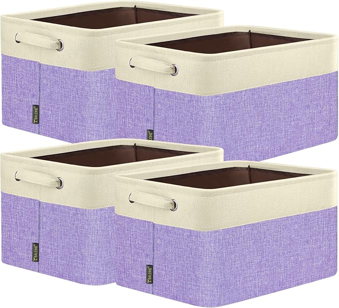 BALEINE 4 Pack Fabric Storage Bins by BALEINE