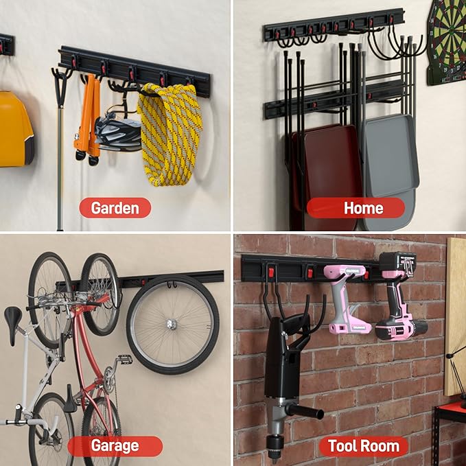 WORKPRO Garage Tool Organizer Wall Mount, Garage Organization Garden Tool Rack - Image 6