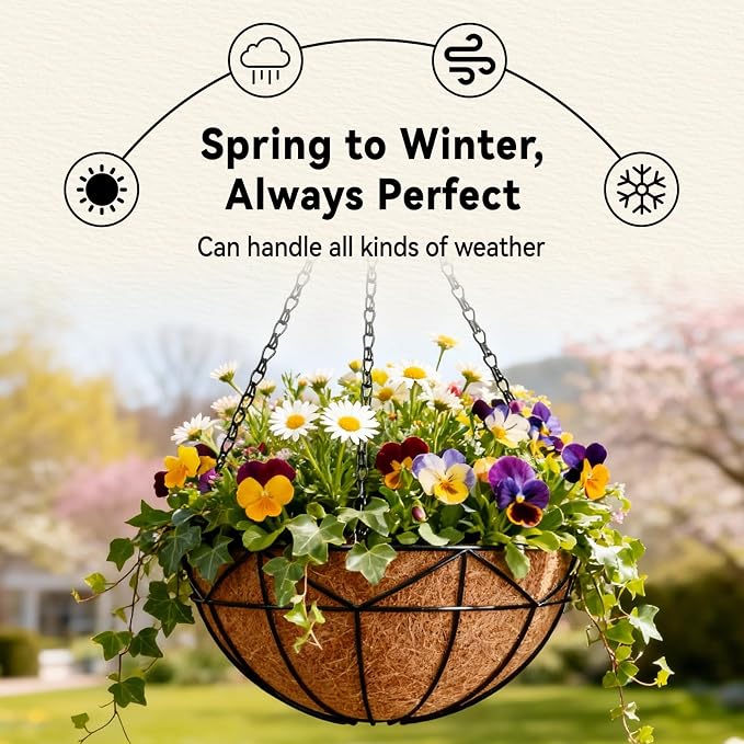 Halatool 4 Pack 12 Inch Hanging Baskets - Image 4