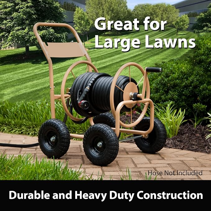 Liberty Garden Industrial 4 Wheel 300 Foot of 0.625 Inch Hose Steel Frame Water - Image 6