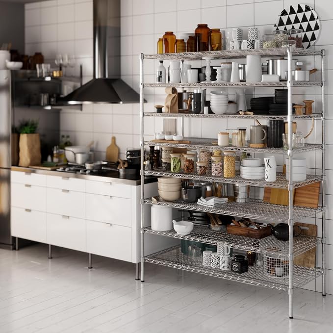 24" Deep x 54" Wide x 74" Height Wire Shelving Kit | 8-Tier | NSF Commercial - Image 2