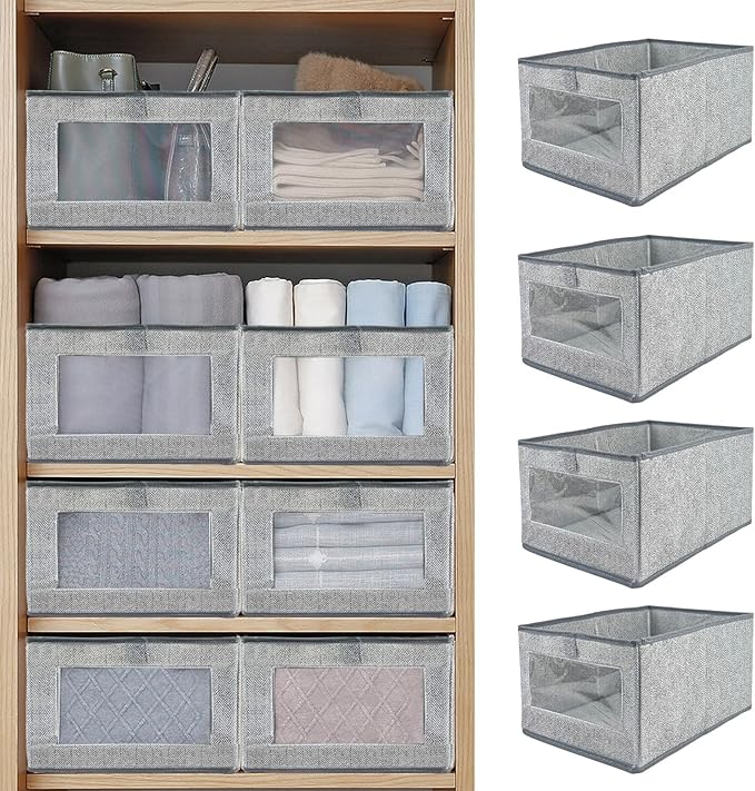 6 Pieces Linen Closet Storage Bins by CIEOVO