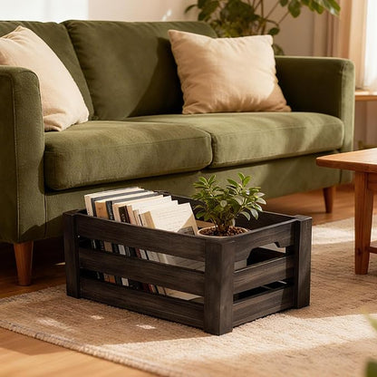 Rustic Wooden Storage Crates Set of 3 - Image 7