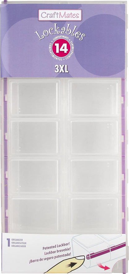 Craft Mates Craft & Sewing Supplies Organizer, 14 Locking Compartments - Image 3