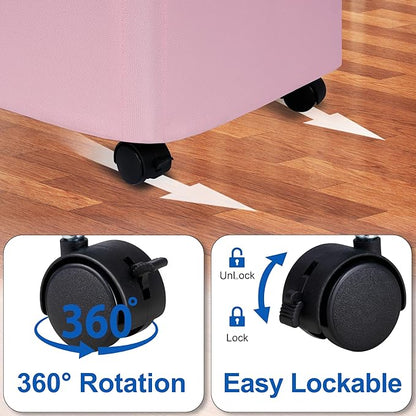 Slim Laundry Hamper with Wheels, 20 Gal Rolling Laundry Basket with lid and - Image 4