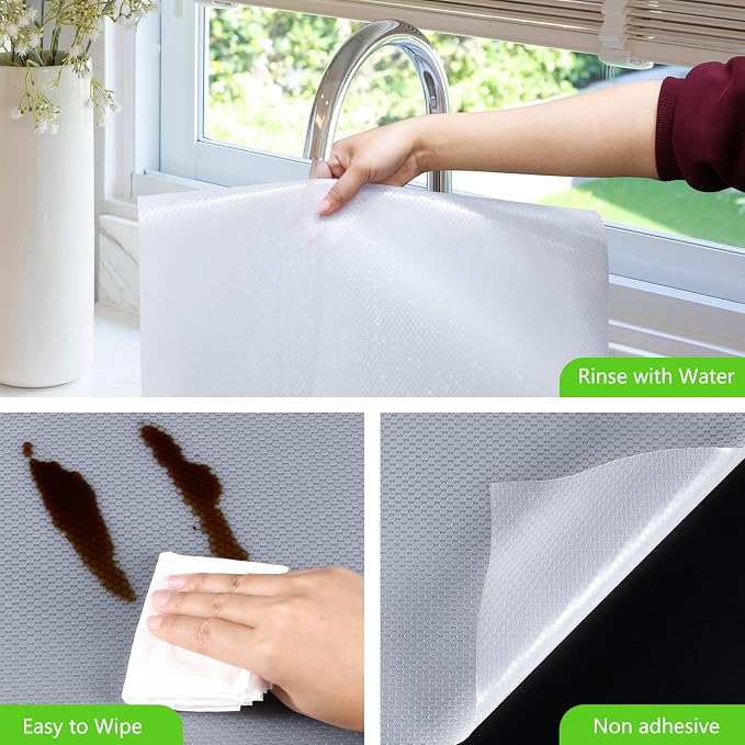 Shelf Liners for Kitchen Cabinets Refrigerator Liners Waterproof Kitchen - Image 3