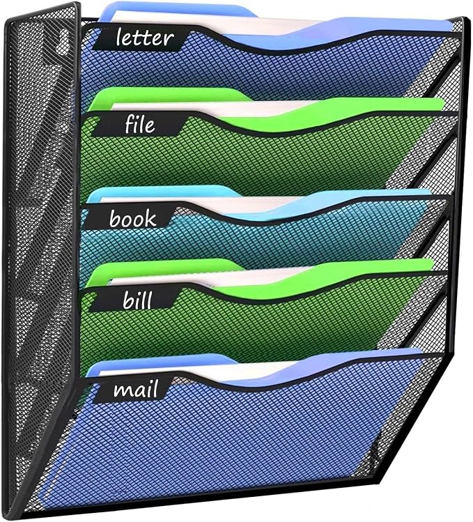 Kuntine.B Wall File Organizer Office Hanging Magazine Holder Wall File Organizer by KuntineB