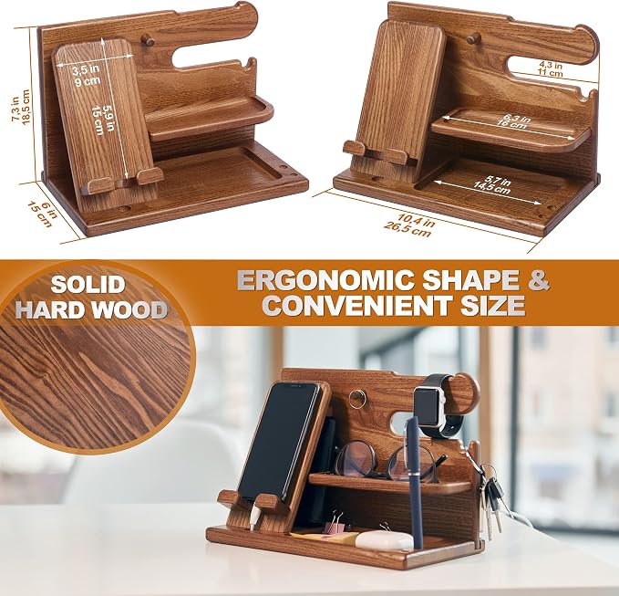 TESLYAR Wood Phone Docking Station - Image 7