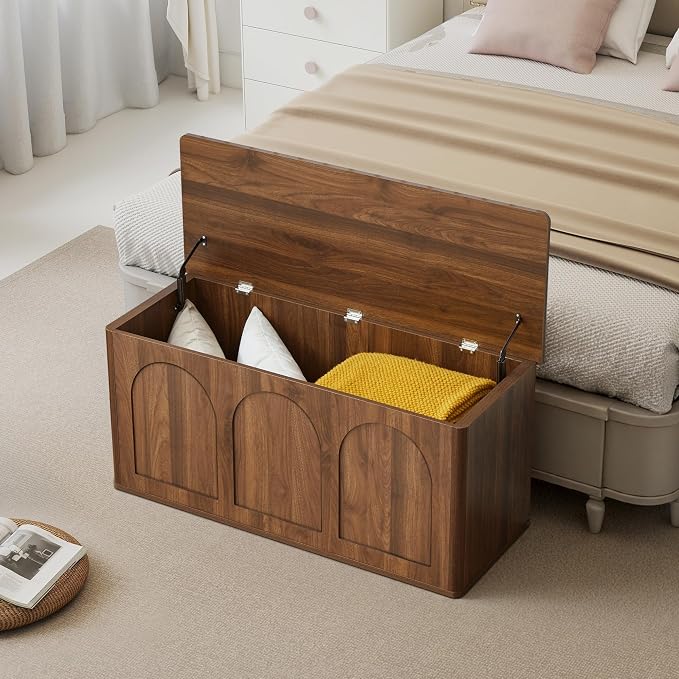 Storage Chest, Farmhouse Wooden Shoe Storage Bench - Image 7