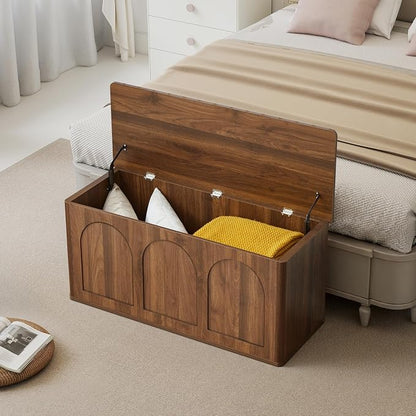 Storage Chest, Farmhouse Wooden Shoe Storage Bench - Image 7