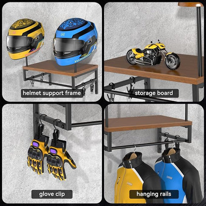 BORISI Helmet Holder Wall Mount, Motorcycle Helmet Holder, Helmet Stand - Image 4