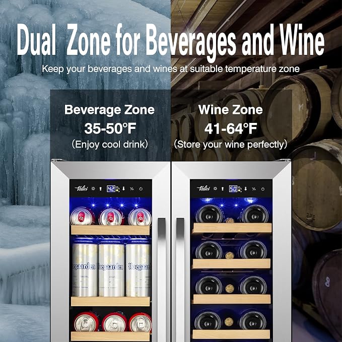 24-Inch Dual Zone Wine and Beverage Refrigerator - Image 2