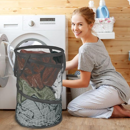 BATTOO Collapsible Laundry Baskets, Foldable Mesh Pop Up Hamper, Portable - Image 6