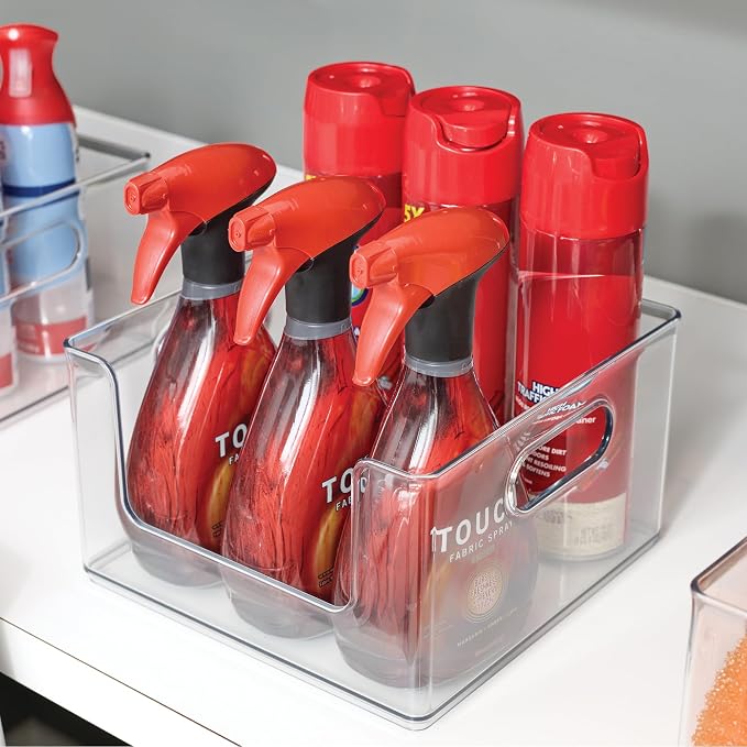 iDesign Stackable Clear Open Front Storage Bin, Easy Access Organizer - Image 6