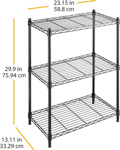 Whitmor 3-Wire Shelving Unit, Metal Storage Shelves, Easy Assembly Home - Image 3