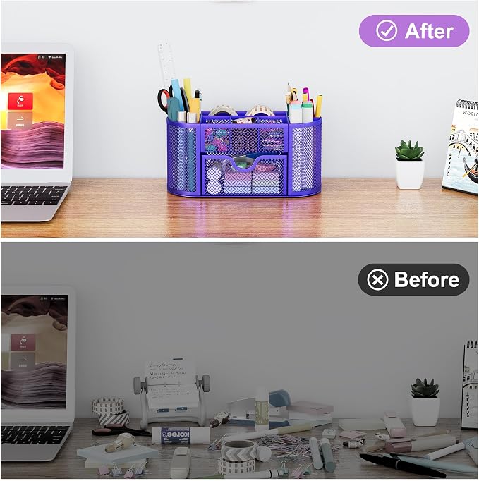 EasyPAG Mesh Pen Holder Desk Organizer - Image 5