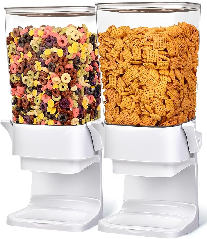 Cereal Dispenser Countertop 2pcs, 5.5L Cereal Containers Storage Dispenser - Image 8