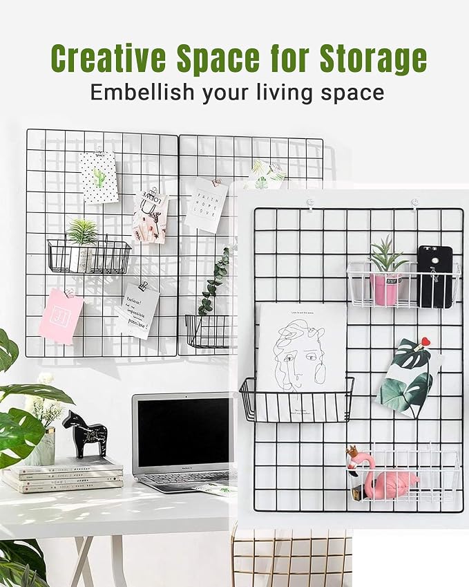 10 PCS Black Wire Baskets, No Drilling, Hanging Wire Basket - Image 5