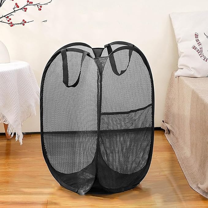 Pack of 2 Pop Up Mesh Laundry Hamper - Image 3
