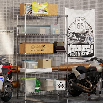 21" Deep x 48" Wide x 86" Height Wire Shelving Kit | 5-Tier | NSF Commercial - Image 6