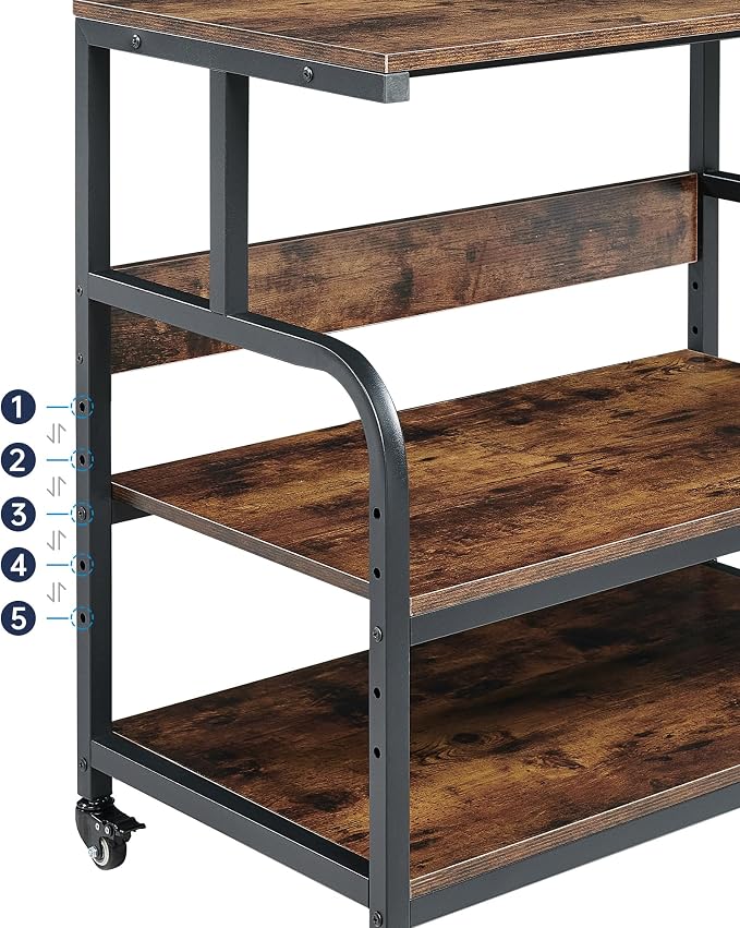 32.3" Wide Extra Large Printer Stand, 3 Tier Printer Table - Image 4