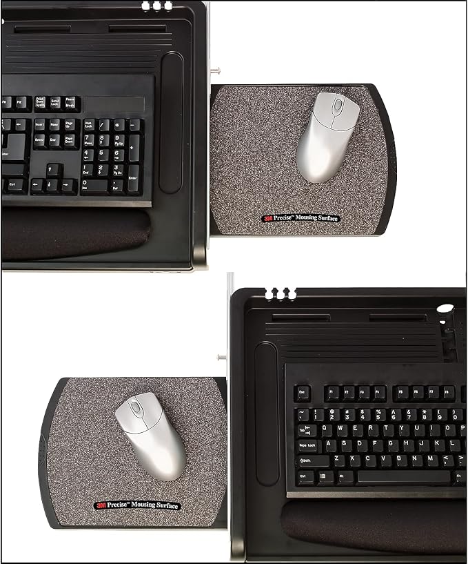 3M Adjustable Under-Desk Keyboard Drawer, Three Height Settings, Wide Tray - Image 6
