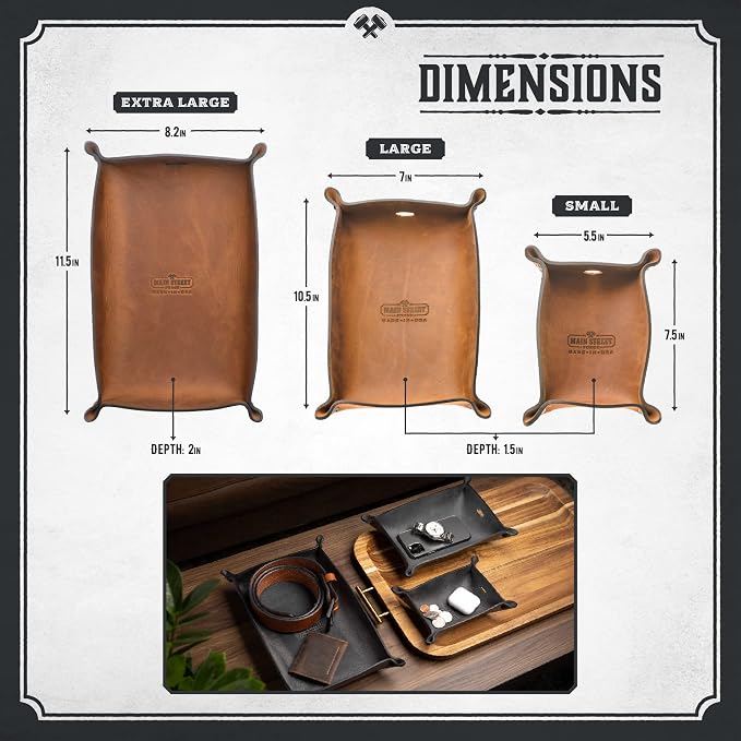 Main Street Forge Leather Valet Tray - Image 2
