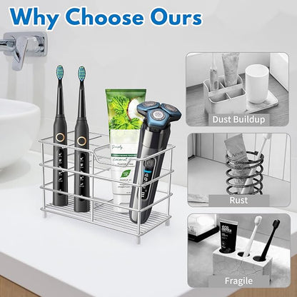 Urbanstrive 304 Stainless Steel Bathroom Toothbrush Holder Toothpaste Holder - Image 8