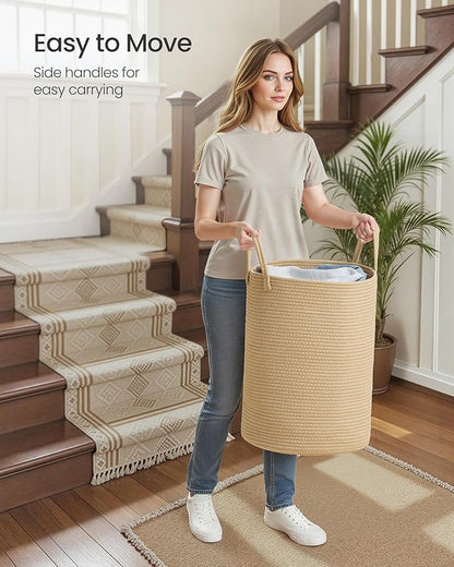 SONGMICS Laundry Hamper, Cotton Rope Laundry Basket - Image 6