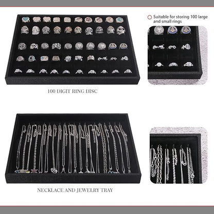Julysky 4 Pcs/set Stackable Jewelry Organizer Trays - Image 2