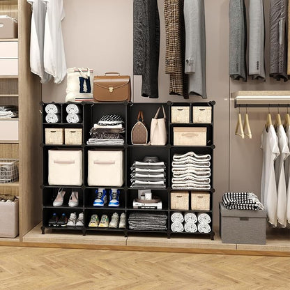 AWTATOS Cube Storage Closet Organizer Storage 12 Cube Shelves, Large and Small - Image 4