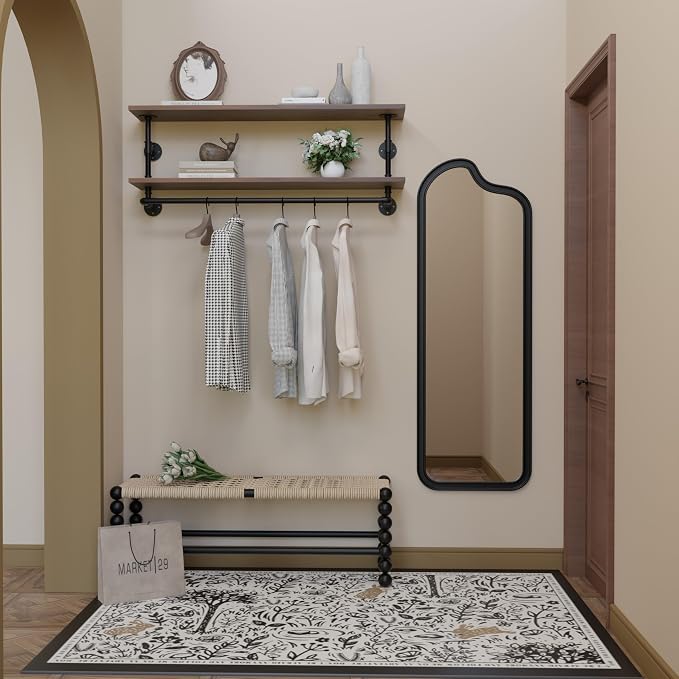 Clothes Rack 48in, Wall Mounted Garment Rack - Image 6