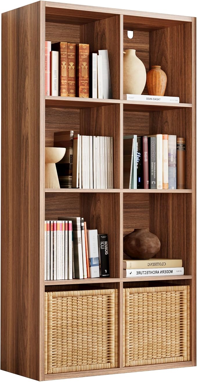 IRONCK Bookshelf, 8-Cube Storage Cube Shelf Organizer, Extra Thick Frame by IRONCK