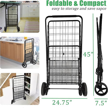 Heavy Duty Folding Shopping Cart - Image 5