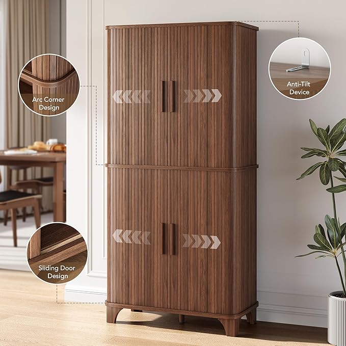 Decofy 69" Tall Kitchen Pantry Storage Cabinet - Image 5