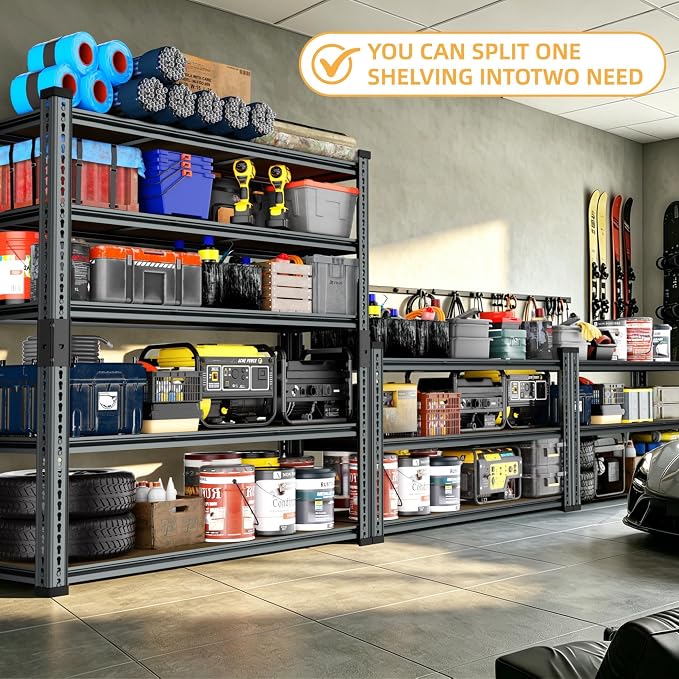 Shelving Unit, 2850LBS Heavy Duty Metal Shelves - Image 2