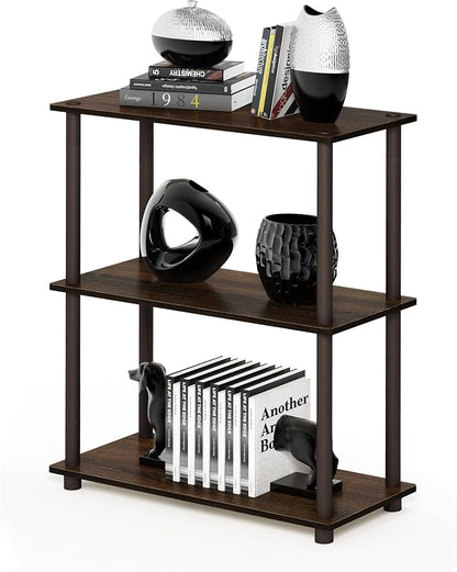 Furinno TURN-N-TUBE Storage Shelves, 3-Tier Book Shelf, Corner Shelf, Toolless - Image 5