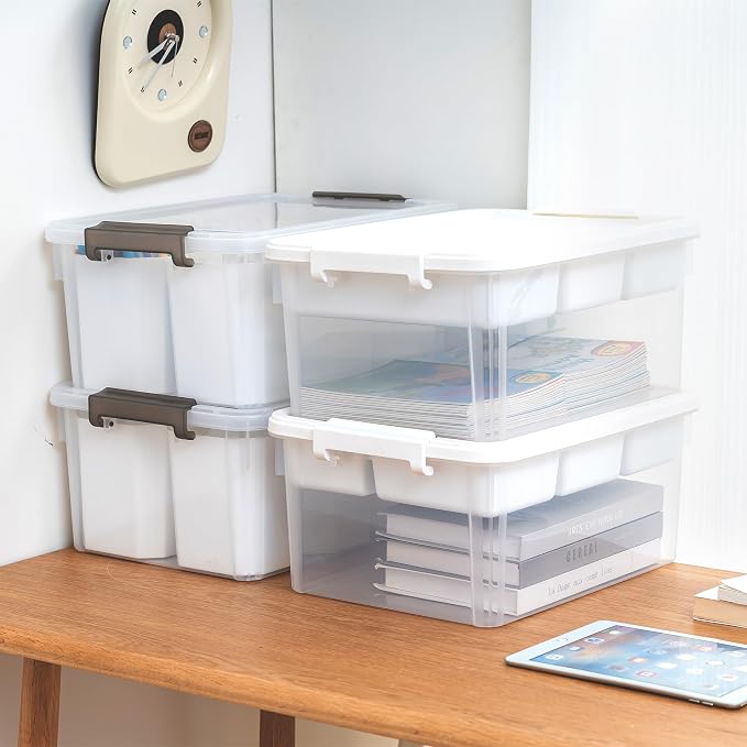 Citylife 17 QT Plastic Storage Bins Clear Storage Box - Image 4