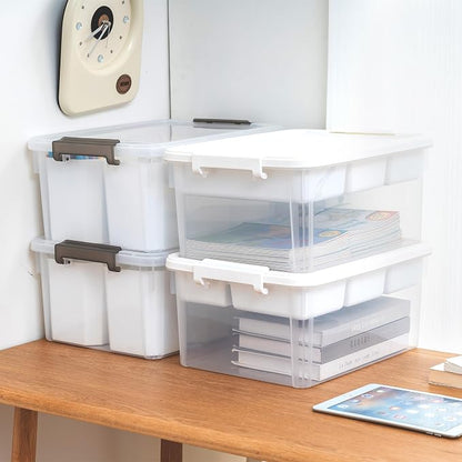 Citylife 17 QT Plastic Storage Bins Clear Storage Box - Image 4