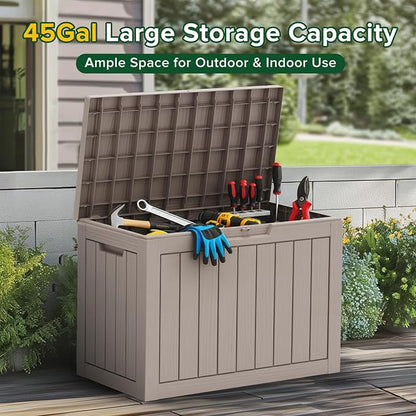 EasyUp 50 Gallon Outdoor Storage Box Waterproof, UV Resistant Deck Box Outdoor - Image 2
