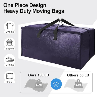 6 Pack Heavy Duty Extra Large Moving Bags W/Backpack Straps - Image 5