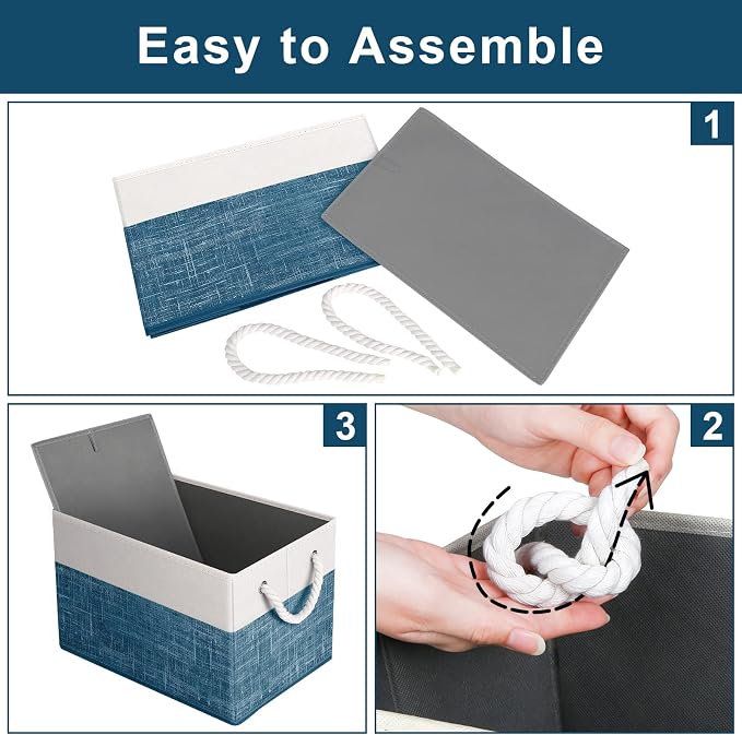 Storage Bins 2-Pack, Foldable Storage Baskets - Image 6
